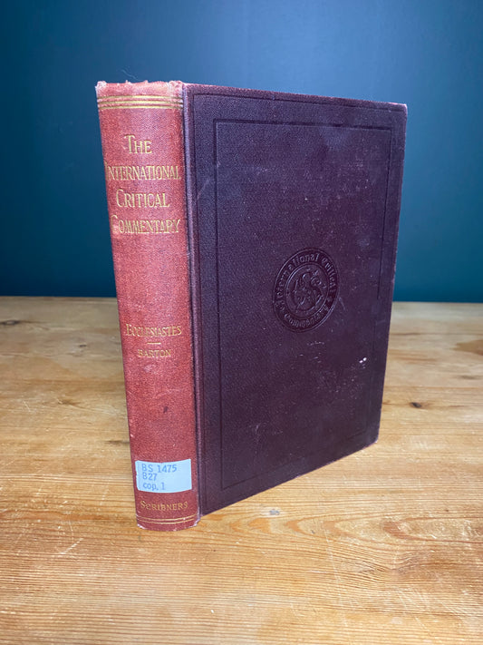 ICC Commentary on Ecclesiastes - George Barton