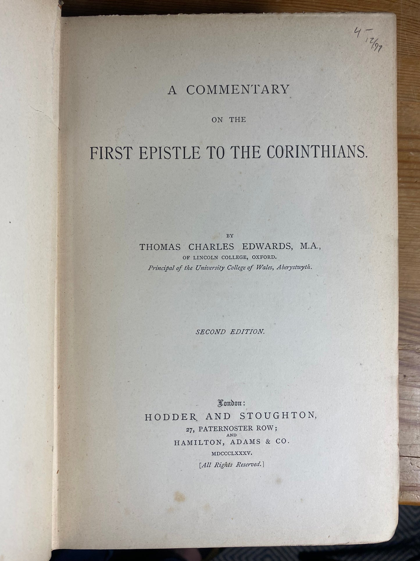 Commentary on First Corinthians- Thomas Charles Edwards