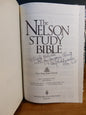 Nelson Study Bible NKJV signed by the editor
