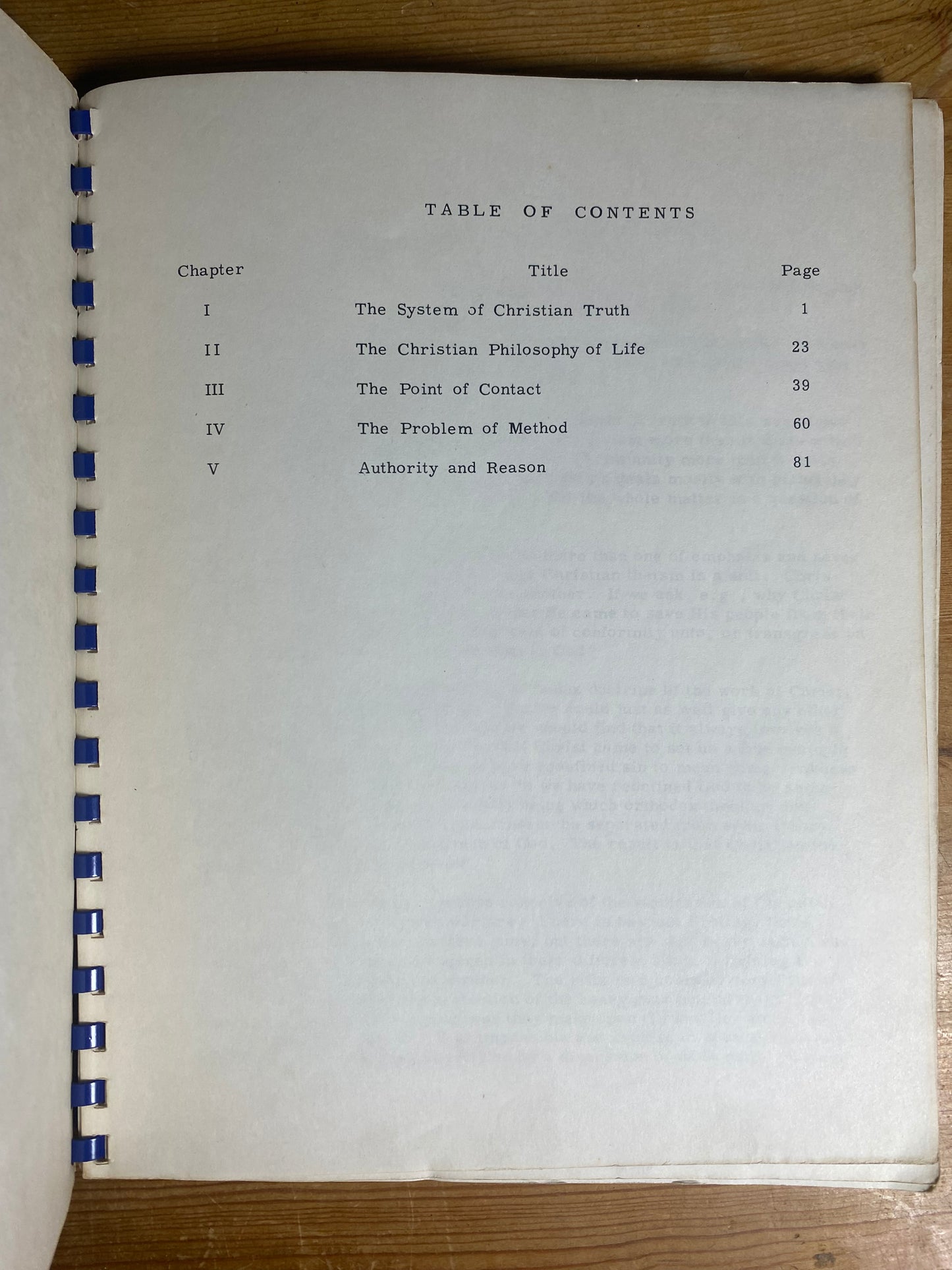 Original Apologetics Handout Cornelius Van Til 1951